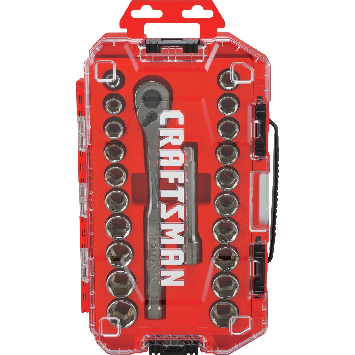 Craftsman 22 pc 1/2 in. Drive Metric and SAE Socket and Ratchet Set - Image 2