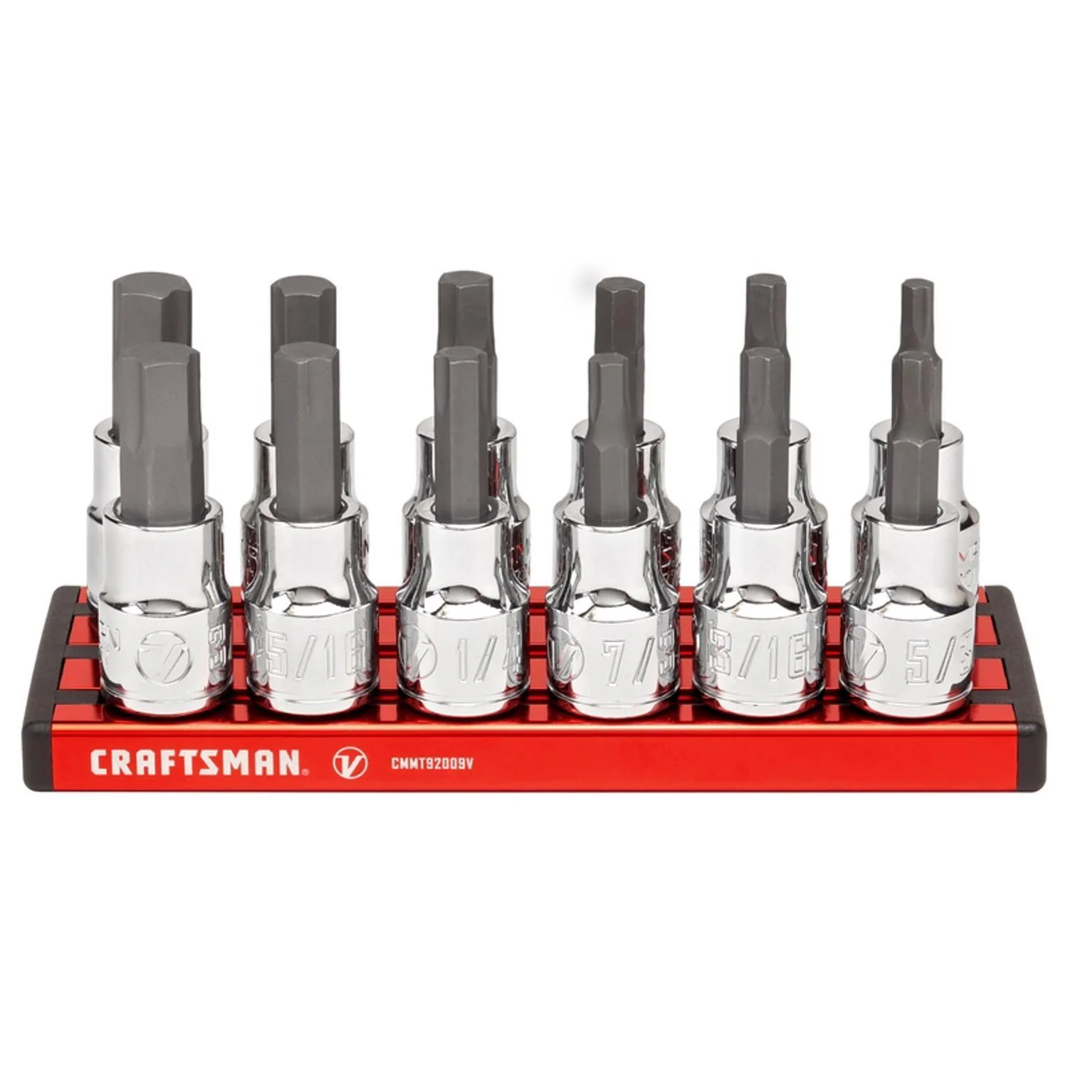 Craftsman V-Series X-Tract Technology 3/8 in. Drive Metric and SAE Hex Bit Socket Set, 12 pc