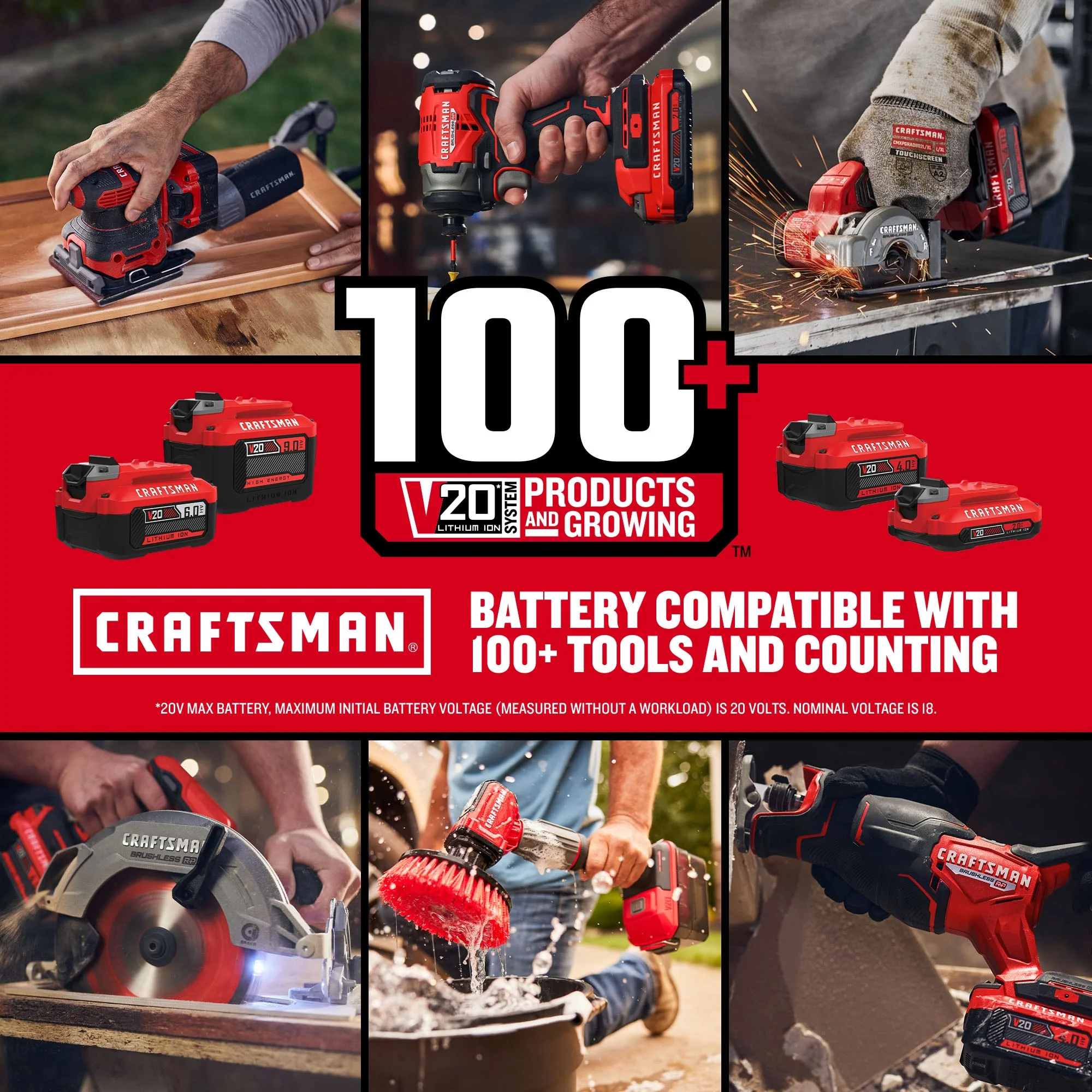 CRAFTSMAN V20 12-Piece 20-Volt Max Cordless Variable-Speed Oscillating Multi-Tool (Tool-Only) - Image 8