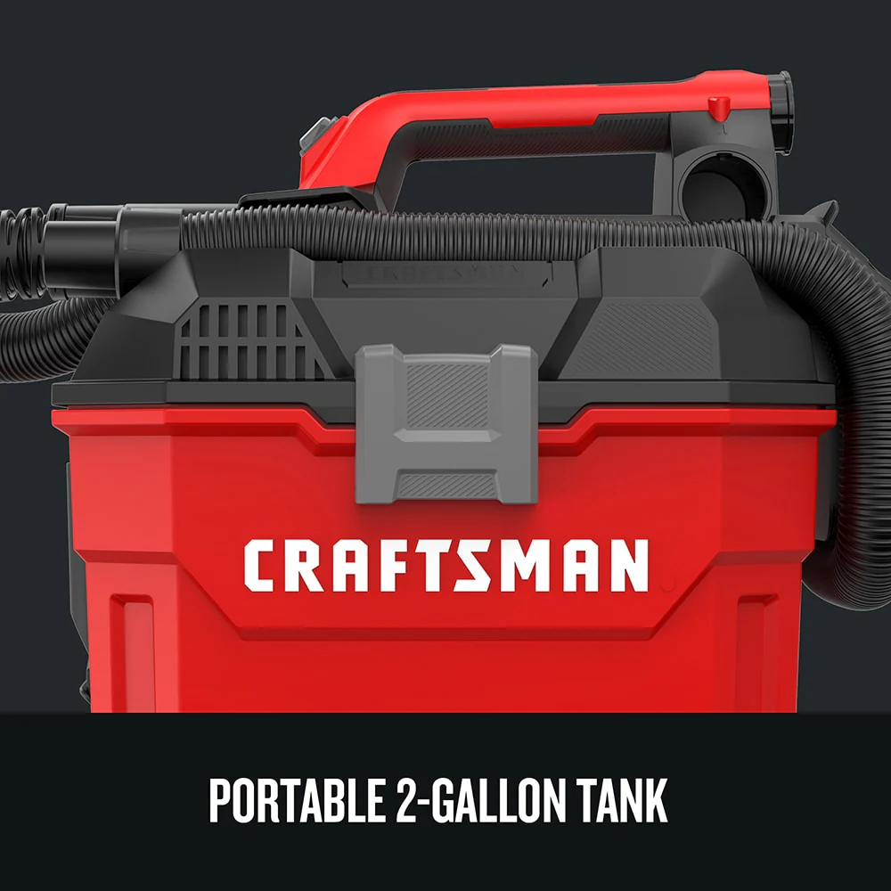 CRAFTSMAN V20 20-Volt Max 2-Gallon Cordless Portable Wet/Dry Shop Vacuum, Tool Only (Battery Not Included) - Image 3