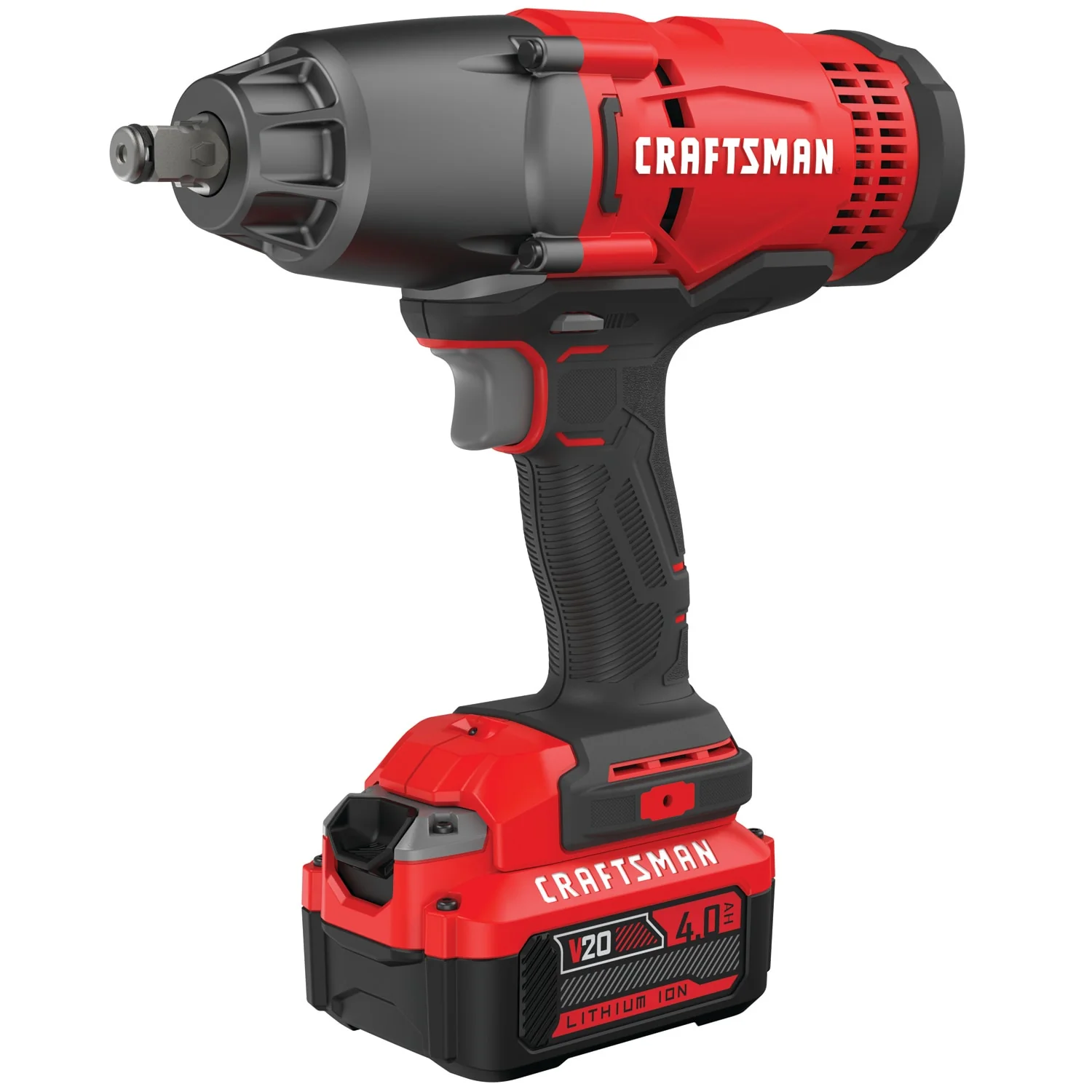 CRAFTSMAN V20 20-Volt Max Variable Speed 1/2-in Drive Cordless Impact Wrench Kit (1 Battery & Charger Included)