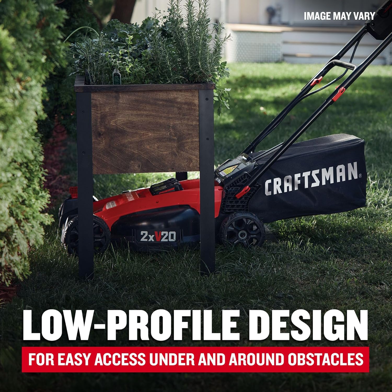 Craftsman V20 CMCMW220P2 20 in. Brushless Cordless Lawn Mower Kit with (2) 20V 5.0Ah Batteries & Charger - Image 3