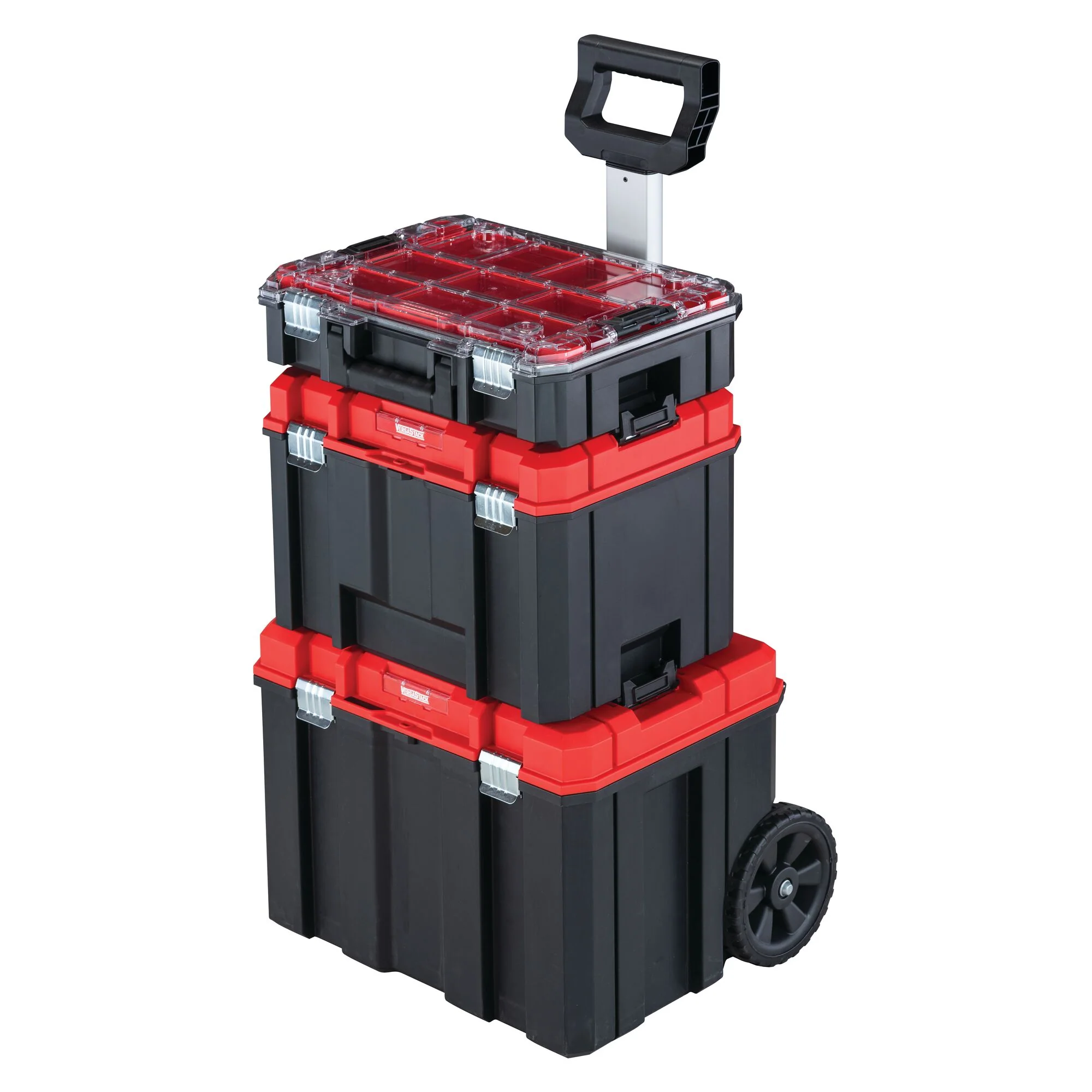 CRAFTSMAN VERSASTACK 17-in W x 30.9-in H x 20.15-in D Black Plastic/Metal Rolling Lockable Tool Box Tower