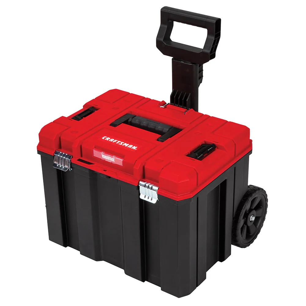 CRAFTSMAN VERSASTACK 20-in W x 39-in H x 17-in D Red Plastic Wheeled Lockable Tool Box