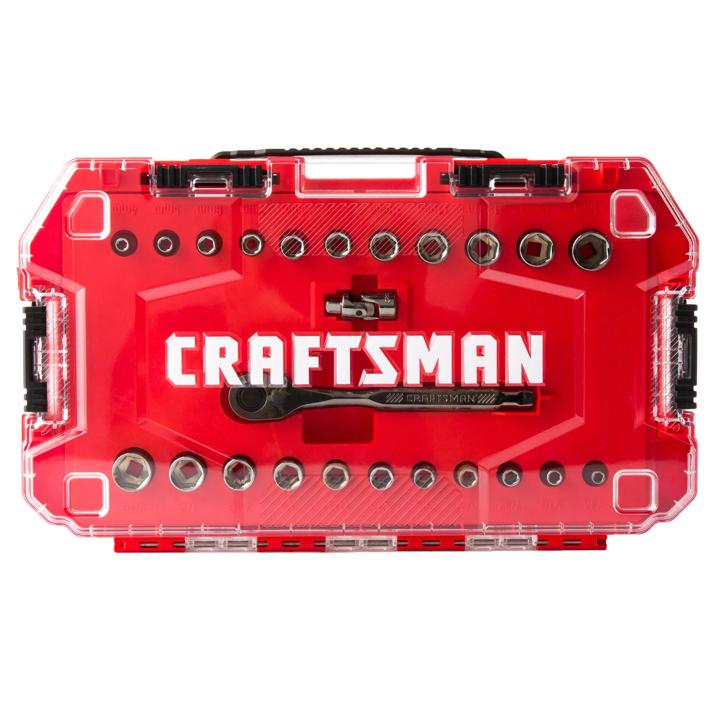 CRAFTSMAN VERSASTACK 24-Piece Standard (SAE) and Metric Gunmetal Chrome Mechanics Tool Set, 1/4-in Drive, Hard Case - Image 2