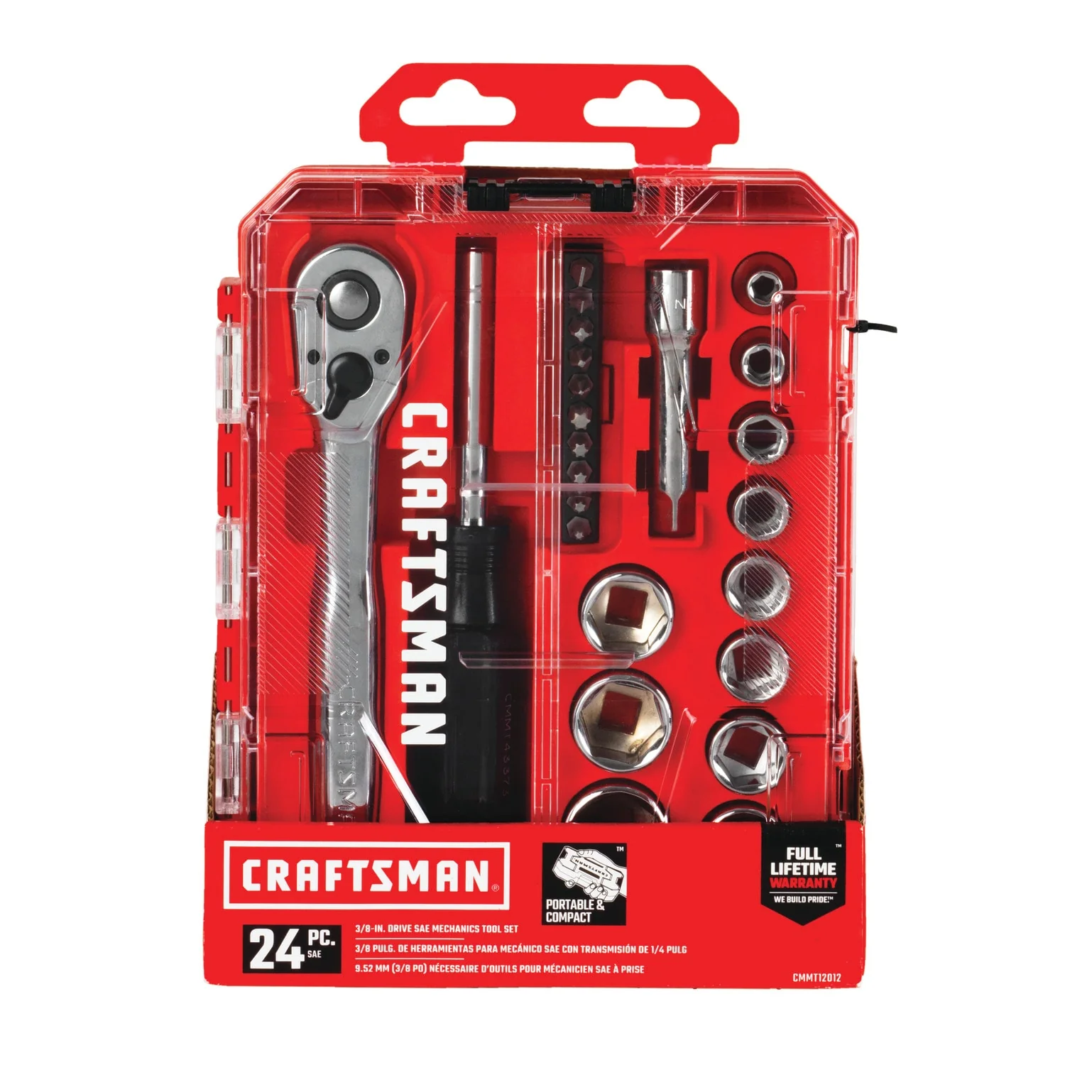 CRAFTSMAN VERSASTACK 24-Piece Standard (SAE) Polished Chrome Mechanics Tool Set with Hard Case - Image 6