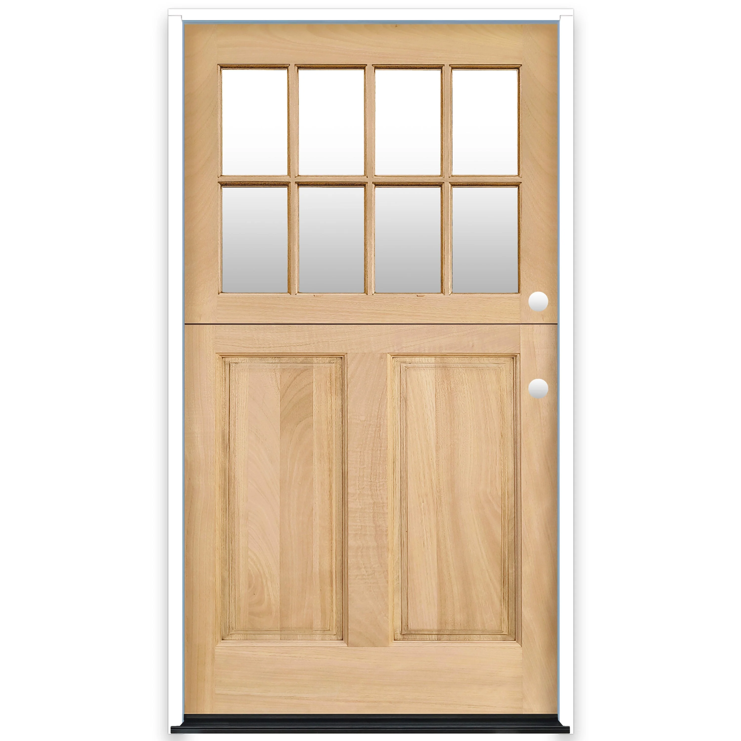 Creative Entryways 2/3 Lite Left-Hand Inswing Unfinished Prehung Dutch Front Door - Image 6
