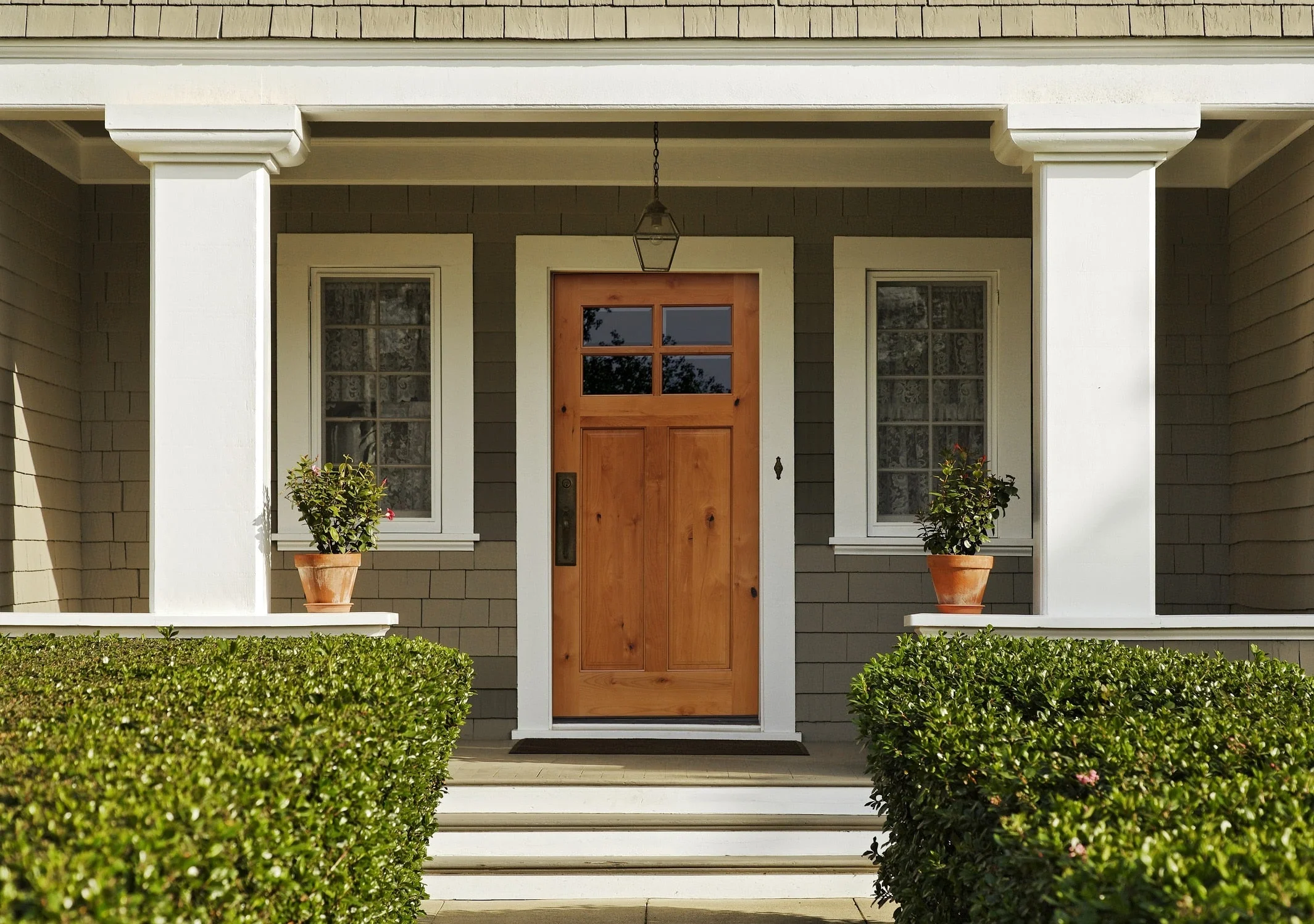 Creative Entryways 36-in x 80-in Craftsman Wood Front Door with Decorative Glass - Image 3