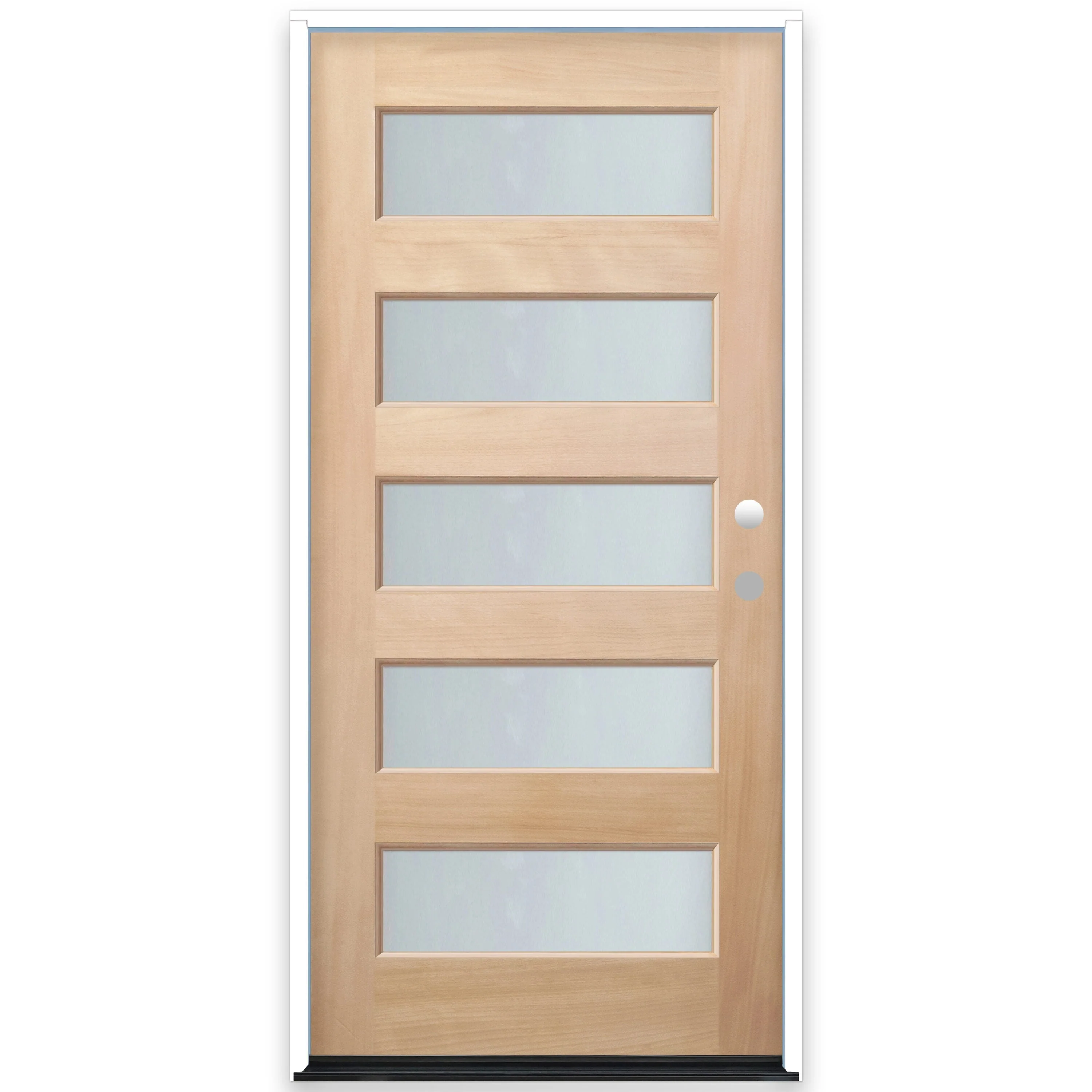 Creative Entryways 36-in x 80-in Unfinished Wood Full Lite Front Door with Frosted Glass