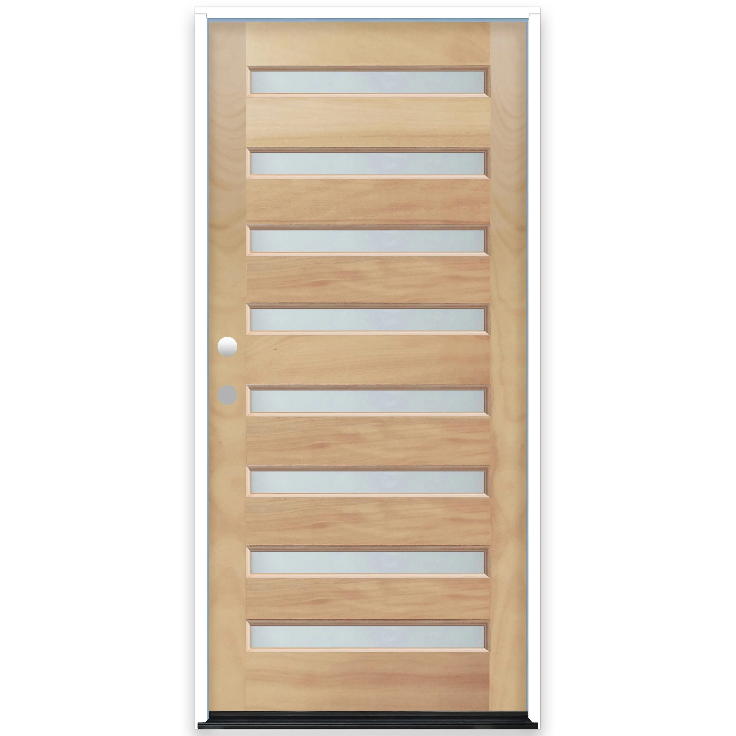 Creative Entryways 36" x 80" Mahogany Front Entry Door with Frosted Glass