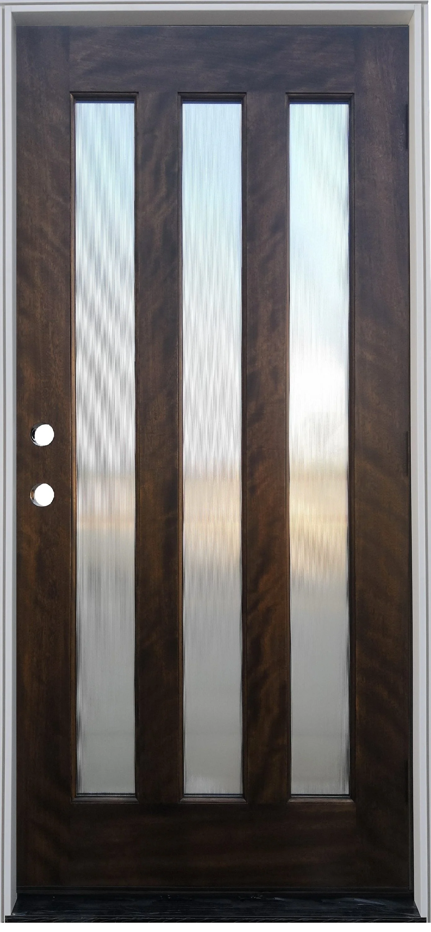 Creative Entryways 36x80 Espresso Stained Full Lite Mahogany Entry Door