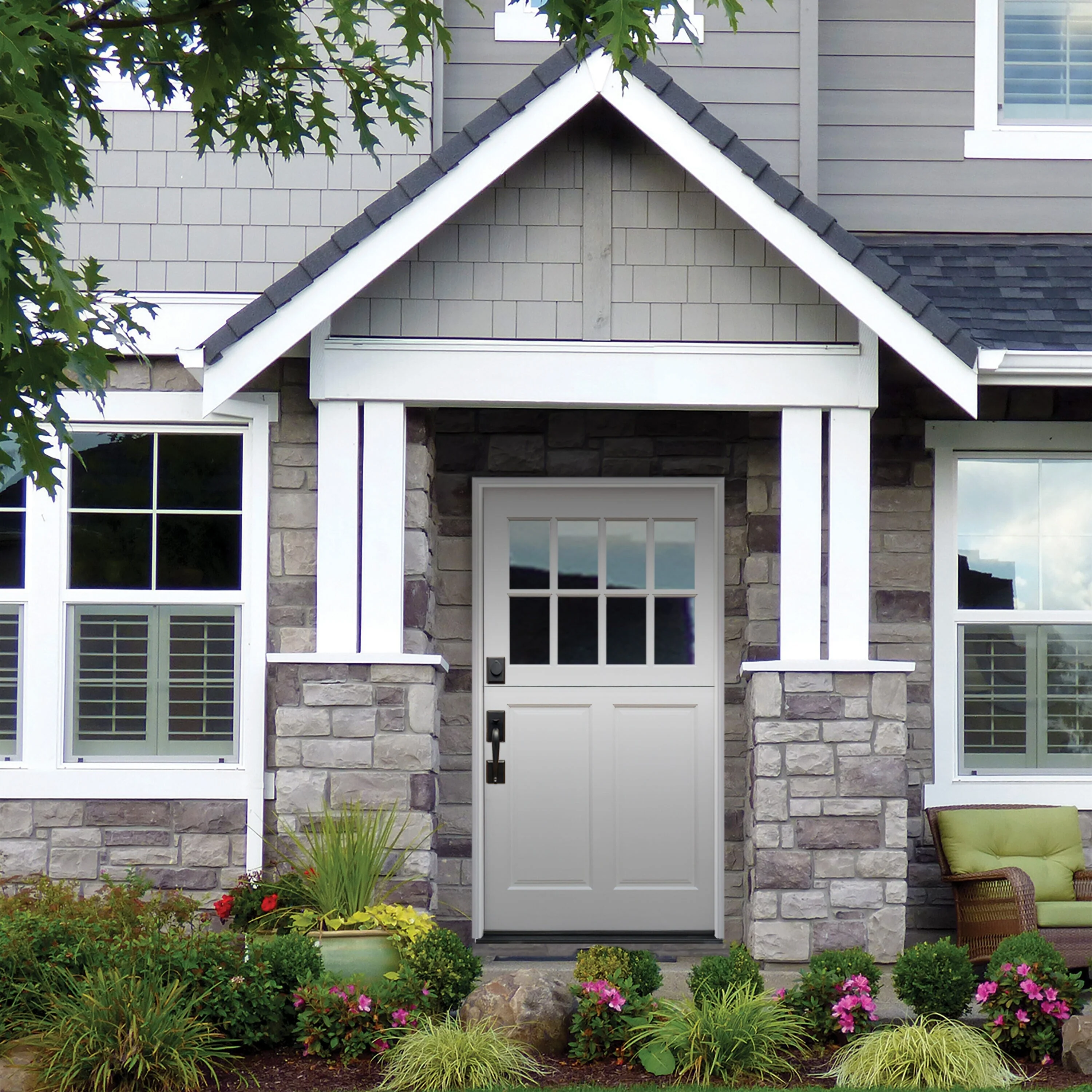 Creative Entryways 42" x 80" White Prehung Single Dutch Door with Solid Hardwood Core and Clear Glass - Image 5