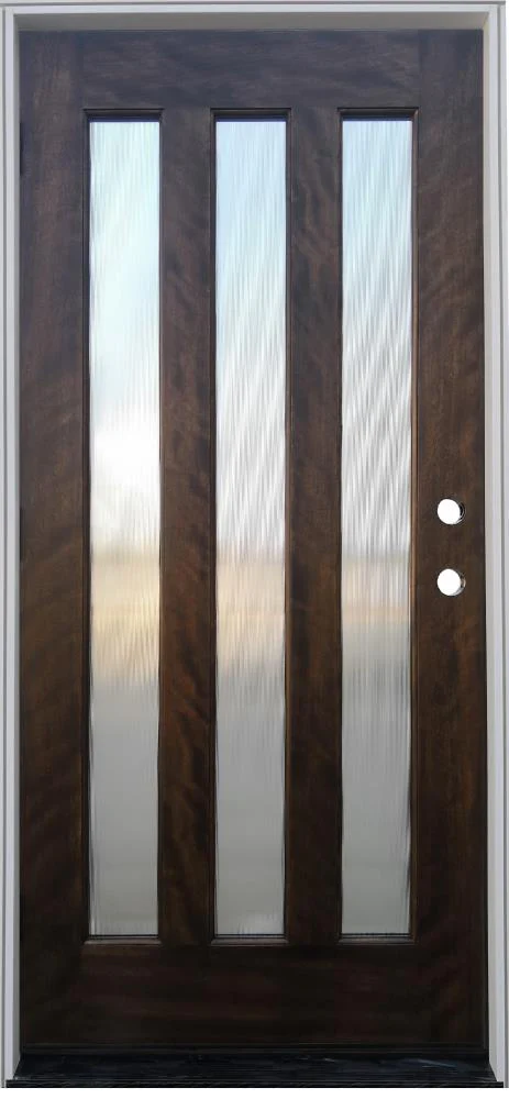 Creative Entryways Espresso Stained Solid Hardwood Core Front Door