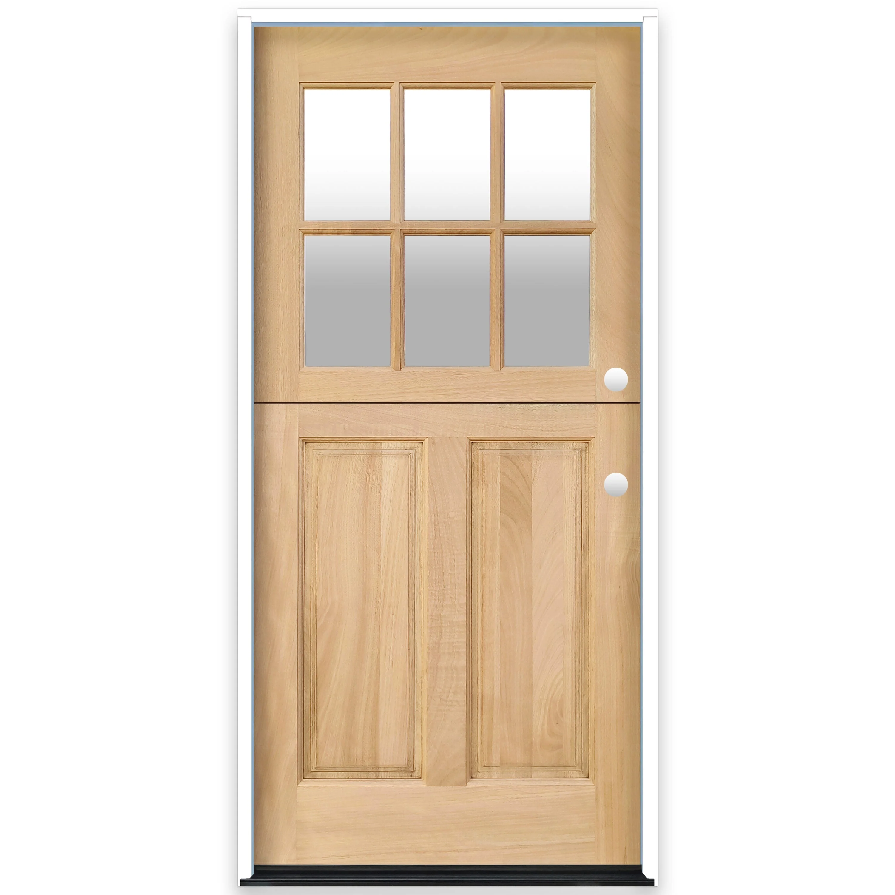 Creative Entryways Wood Craftsman Dutch Front Door with Clear Glass - 36" x 80" - Image 5
