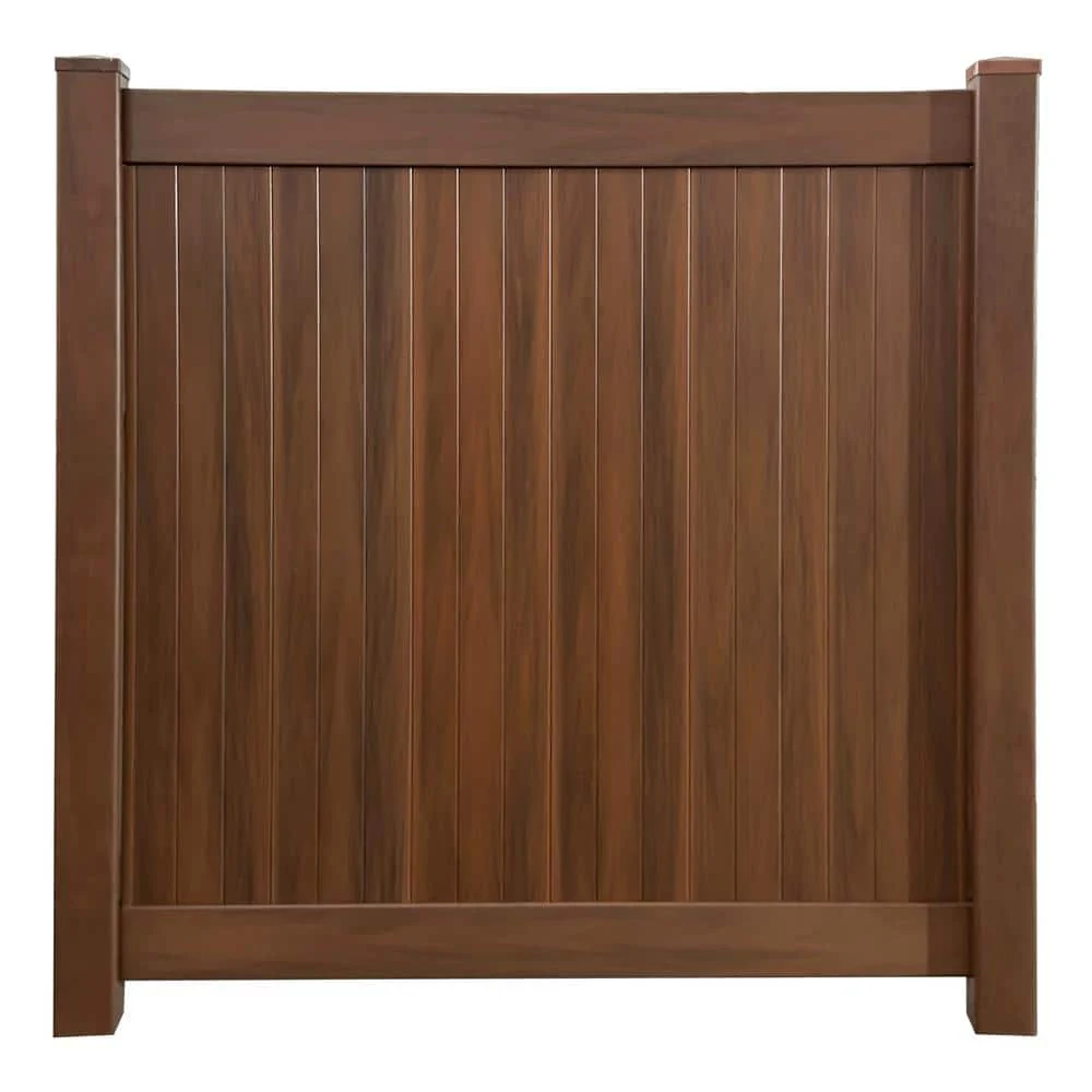 Creative Surfaces 5x5x8 ft Woodgrain Vinyl Hickory Fence Post - Image 3