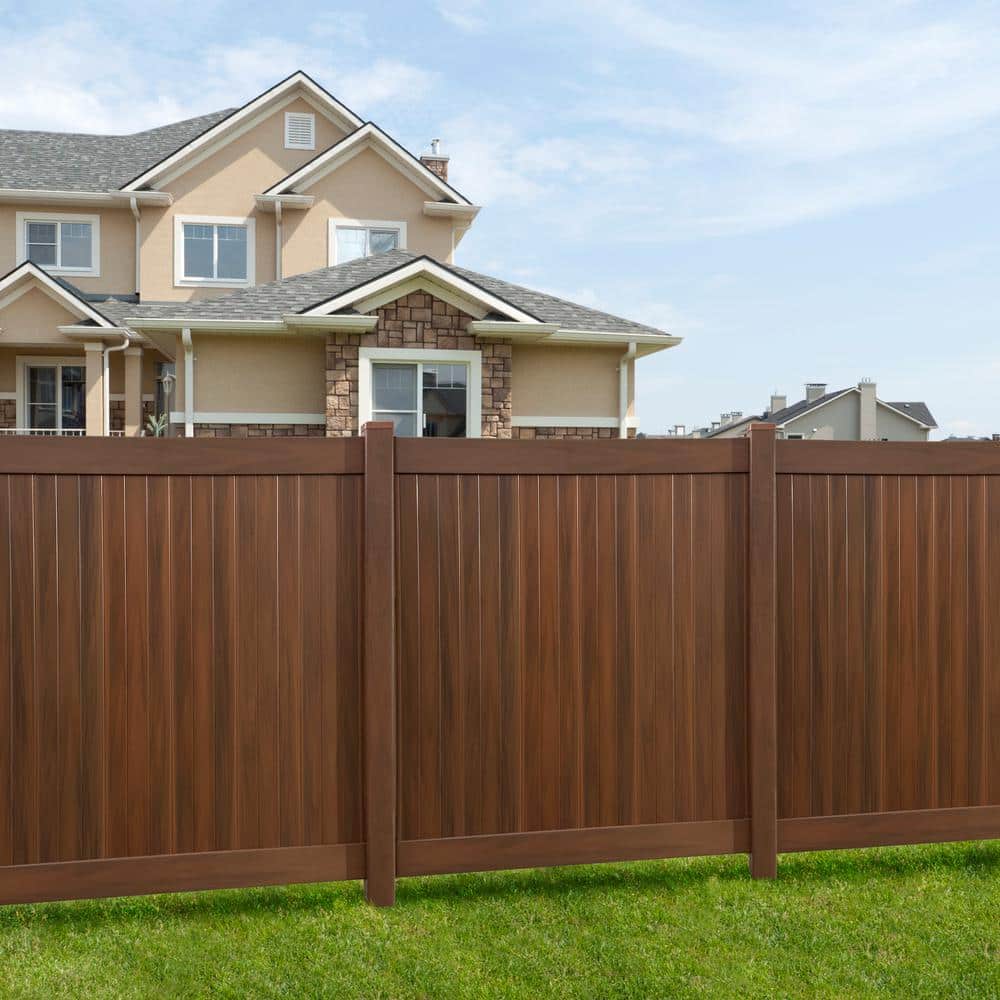 Creative Surfaces 5x5x8 ft Woodgrain Vinyl Hickory Fence Post - Image 4