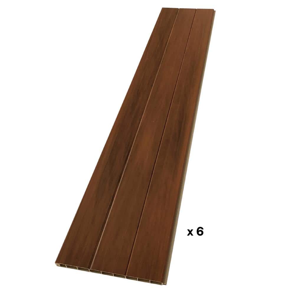 CREATIVE SURFACES 6 ft. x 6 ft. Woodgrain Hickory Vinyl Privacy Fence Panel - Image 2