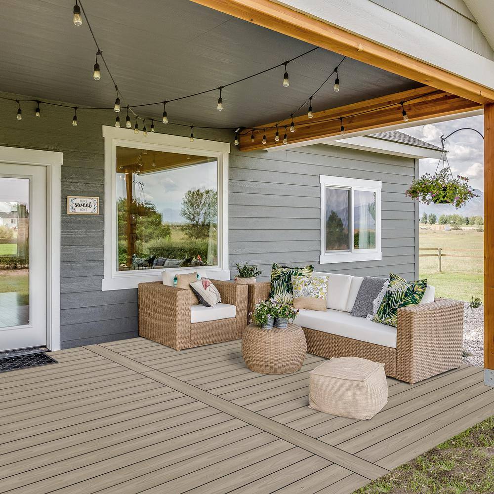 CREATIVE SURFACES 8 ft. Desert Stone Composite Decking Boards (4 Planks) - Image 2