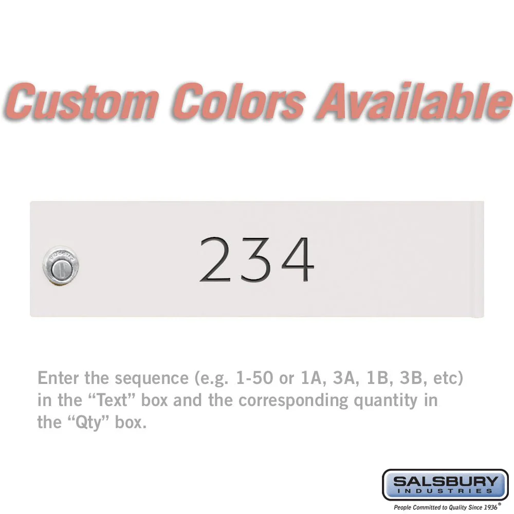 Custom Door Engraving - Black Filled for 4C Horizontal Mailbox and Parcel Locker Door