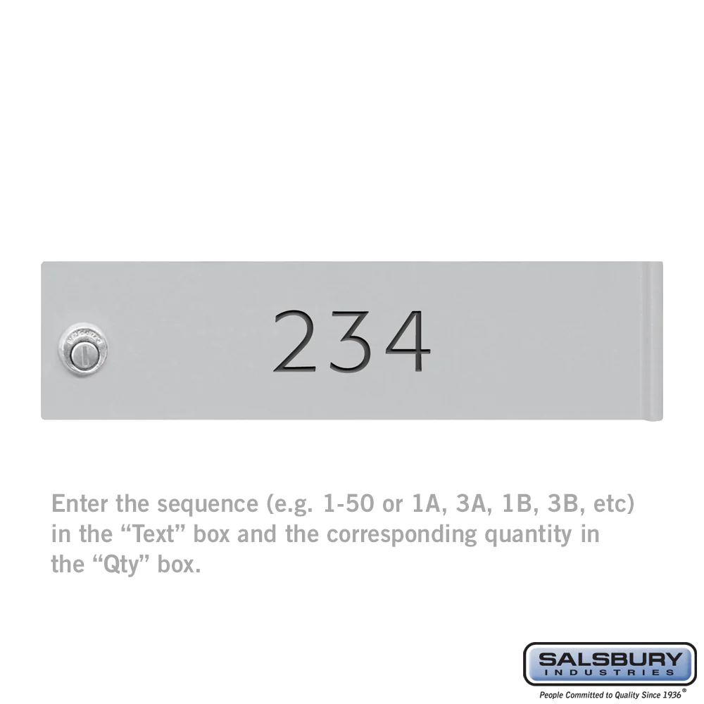 Custom Door Engraving - Black Filled for 4C Horizontal Mailbox and Parcel Locker Door - Image 2