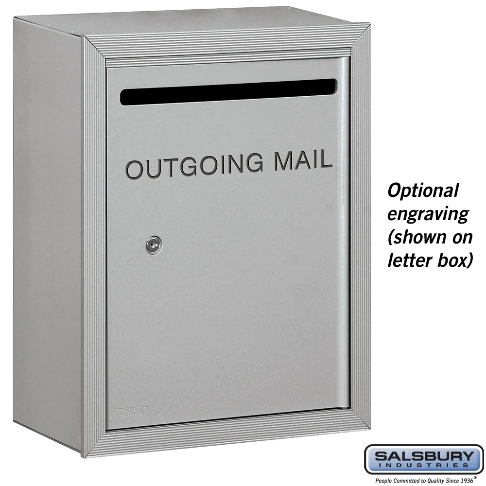 Custom Black-Filled Door Engraving for Letter Box by Salsbury Industries