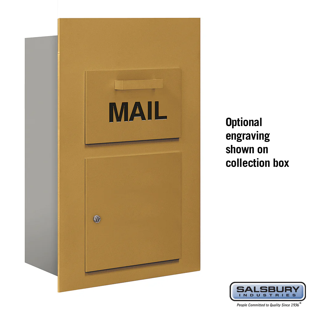 Custom Black-Filled Engraving for Gold Collection Mailbox