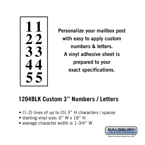 Custom Gold Vinyl Numbers and Letters, 3 Inches High - Image 5