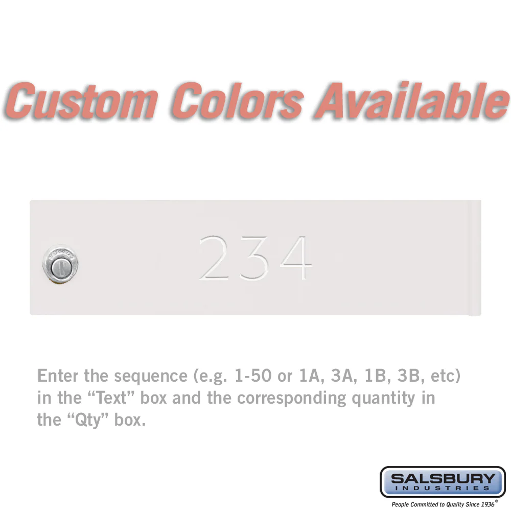 Custom Door Engraving for 4C Horizontal Mailbox and Parcel Locker Door