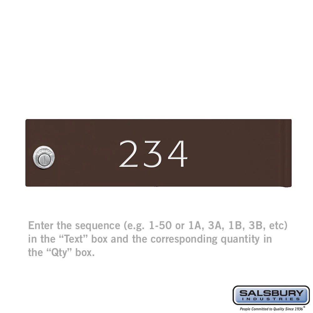 Custom Door Engraving for Bronze Cluster Box Unit and Parcel Locker Door