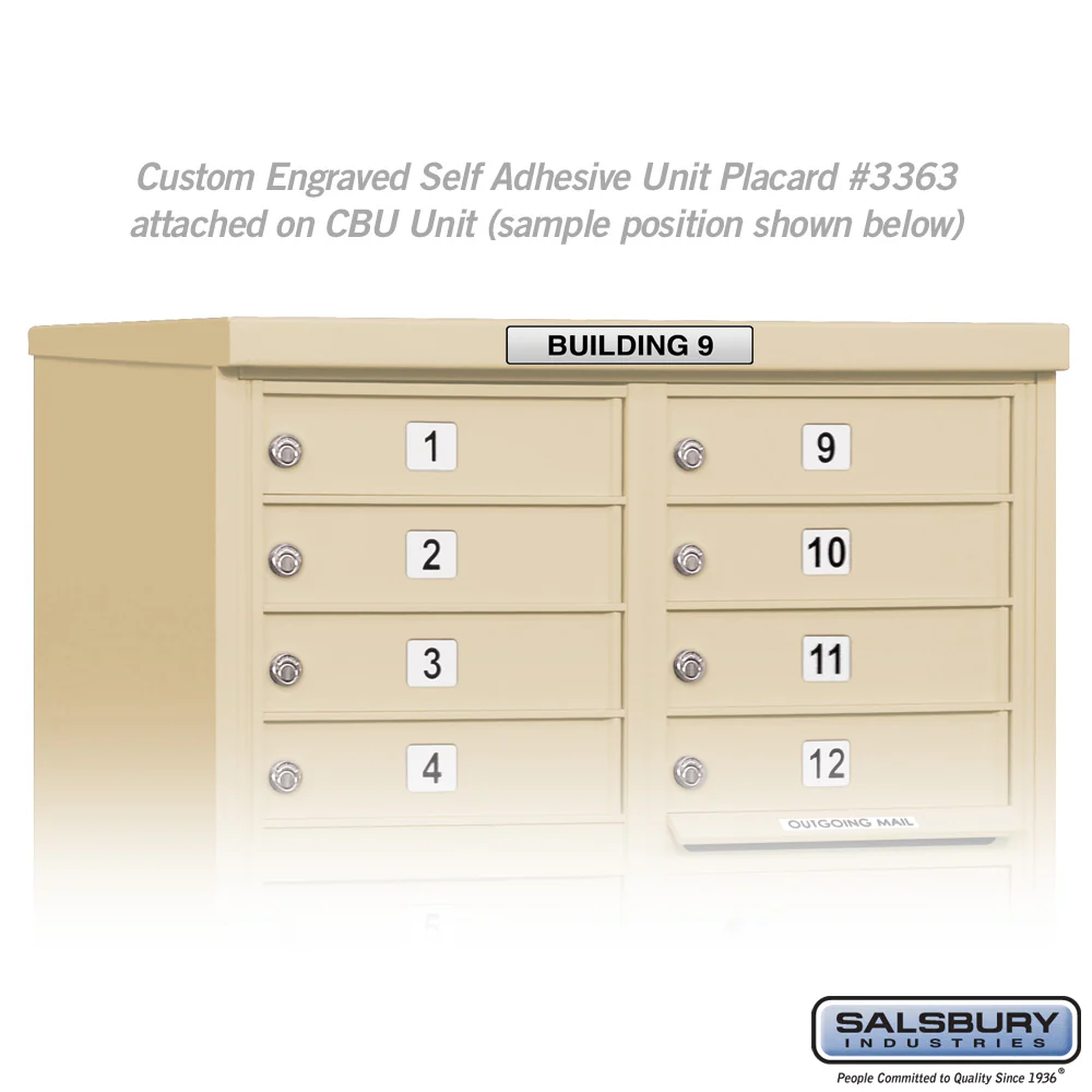 Custom Engraved Self-Adhesive Unit Placard for Mailbox Identification - Image 2
