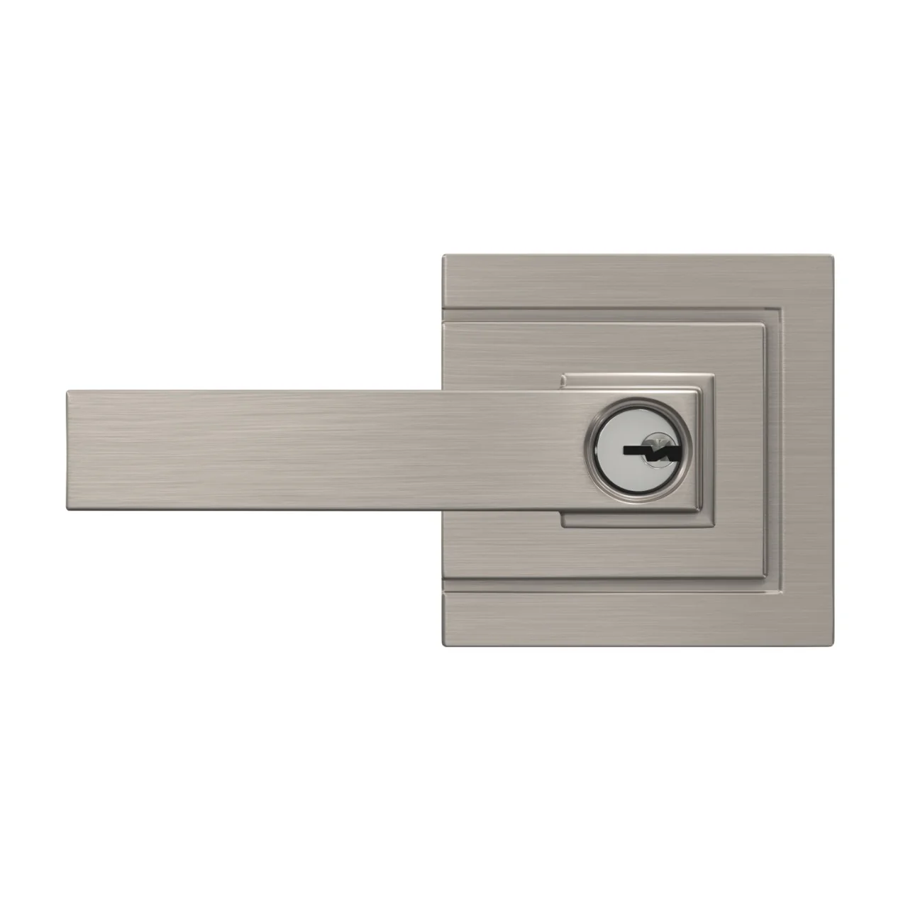 Custom Northbrook Matte Black Upland Trim Keyed Entry Door Lever - Image 2