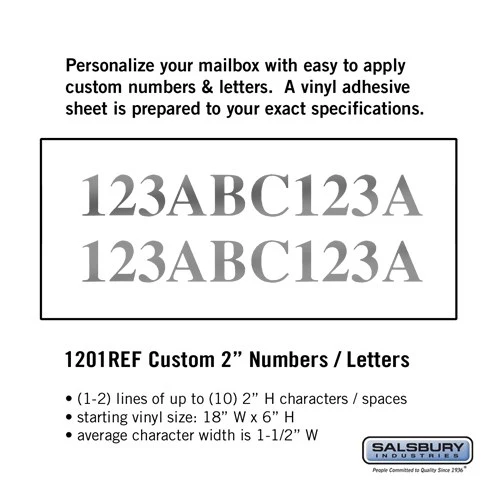 Custom Reflective Vinyl Numbers and Letters, 2 Inches High - Image 2