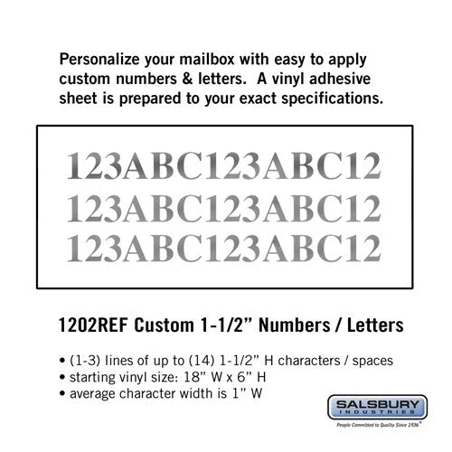 Custom Reflective Vinyl Numbers and Letters - 1.5 Inches High - Image 2