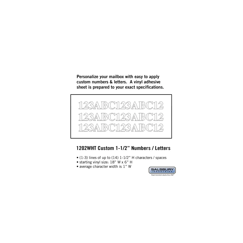 Custom Reflective Vinyl Numbers and Letters - 1.5 Inches High - Image 4