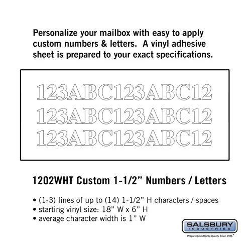Custom Reflective Vinyl Numbers and Letters - 1.5 Inches High - Image 5