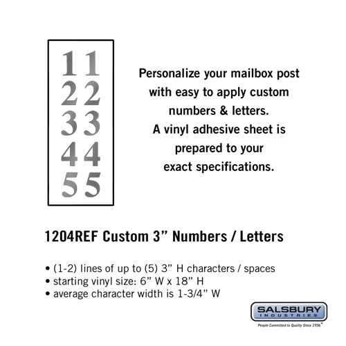 Customizable Reflective Vinyl Numbers and Letters, 3 Inches High - Image 2