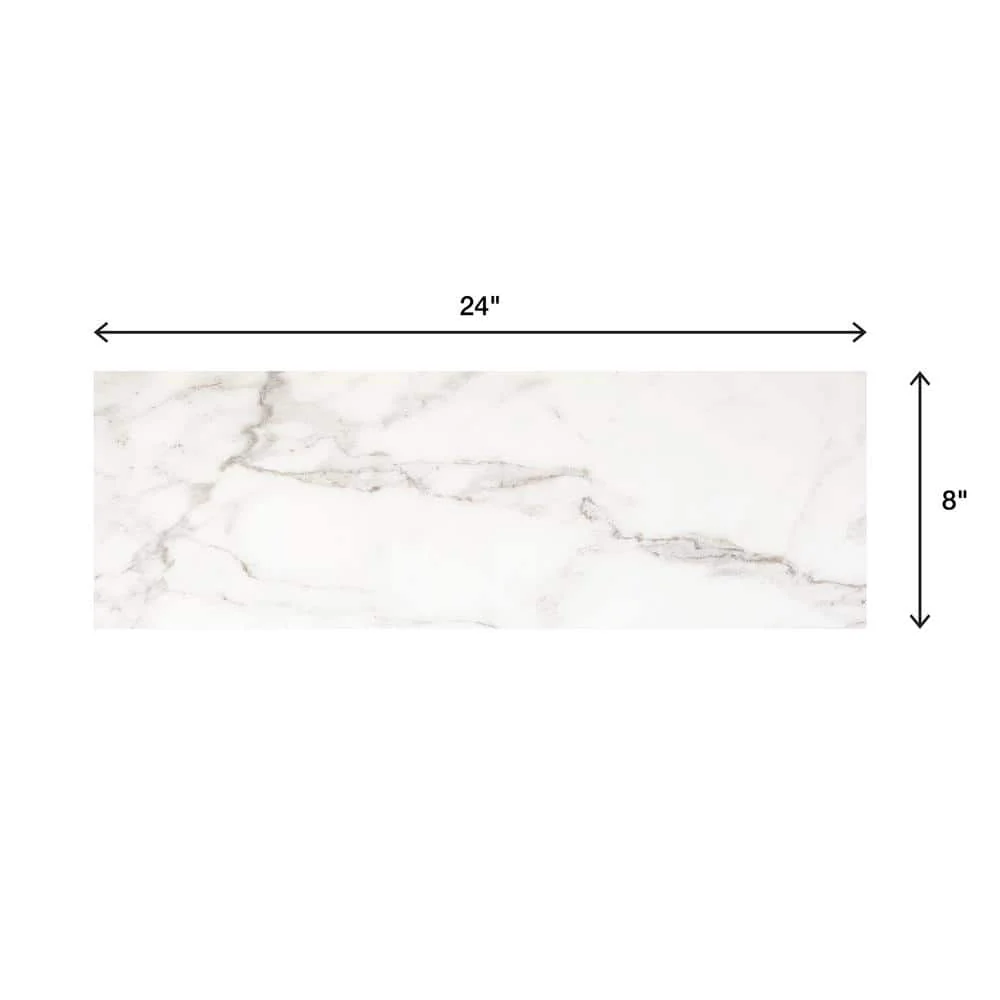 Daltile LuxeCraft Calacatta Gold Marble 8 in. x 24 in. Glazed Ceramic Wall Tile (13.3 sq. ft./Case) - Image 7