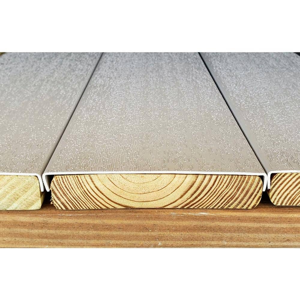Deck-Top 8 ft. Harbor Grey PVC Decking Board Covers for Composite and Wood Patio Decks (10-Pack) - Image 6