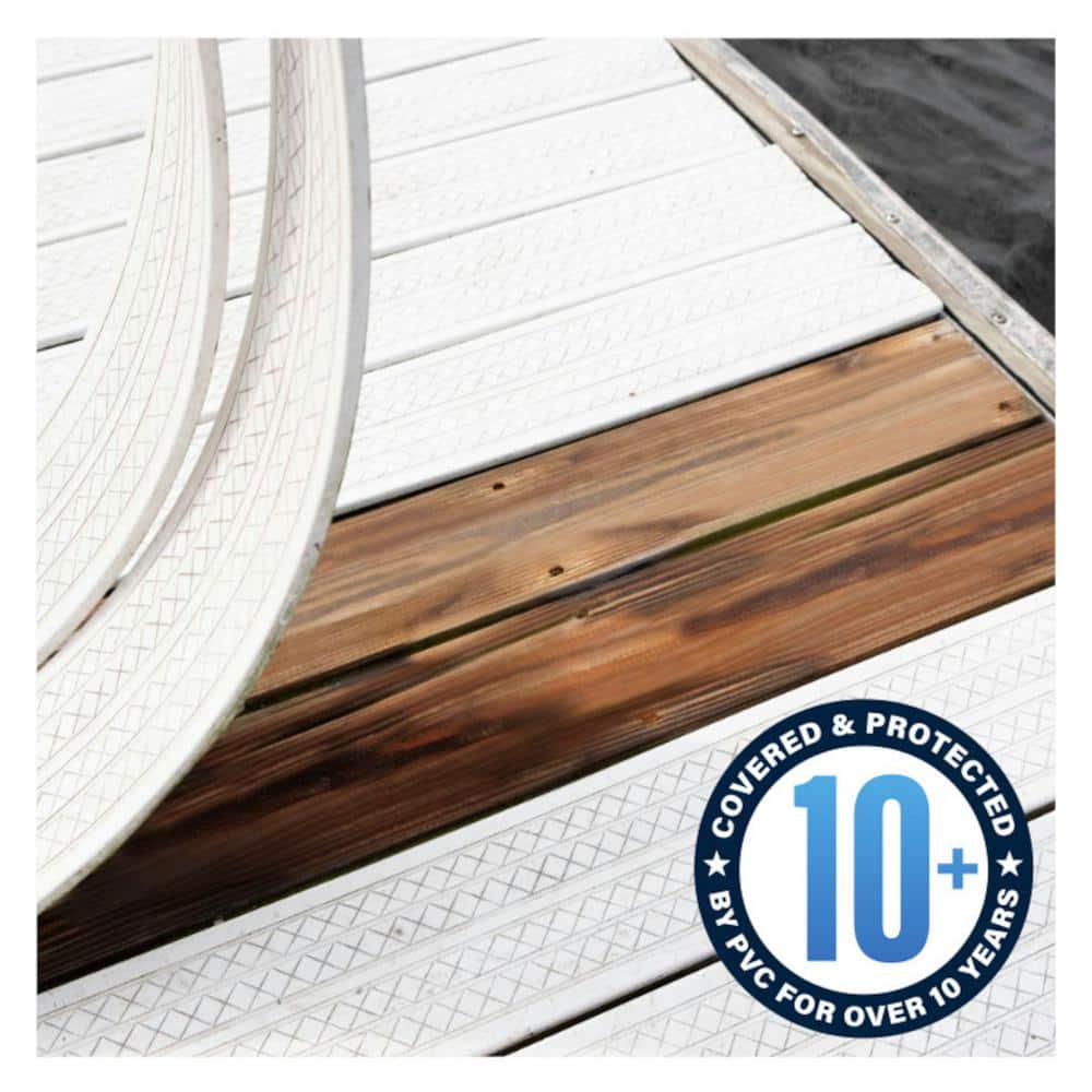 Deck-Top 8 ft. Harbor Grey PVC Decking Board Covers for Composite and Wood Patio Decks (10-Pack) - Image 9