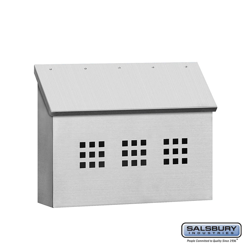 Decorative Stainless Steel Horizontal Mailbox with Privacy Plate