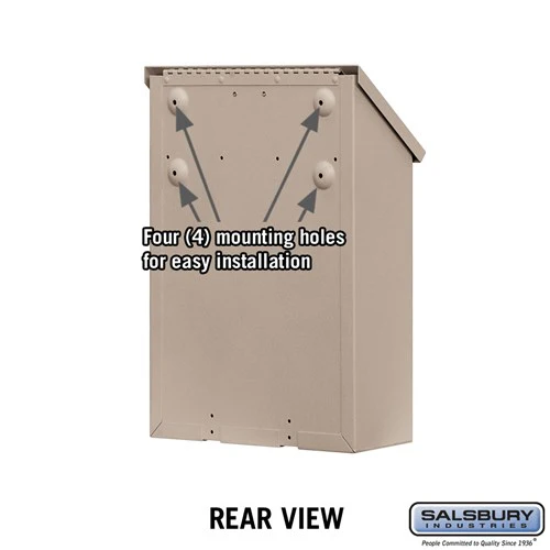 Decorative Vertical Mailbox with Privacy Plate and Magazine Hooks - Beige - Image 4