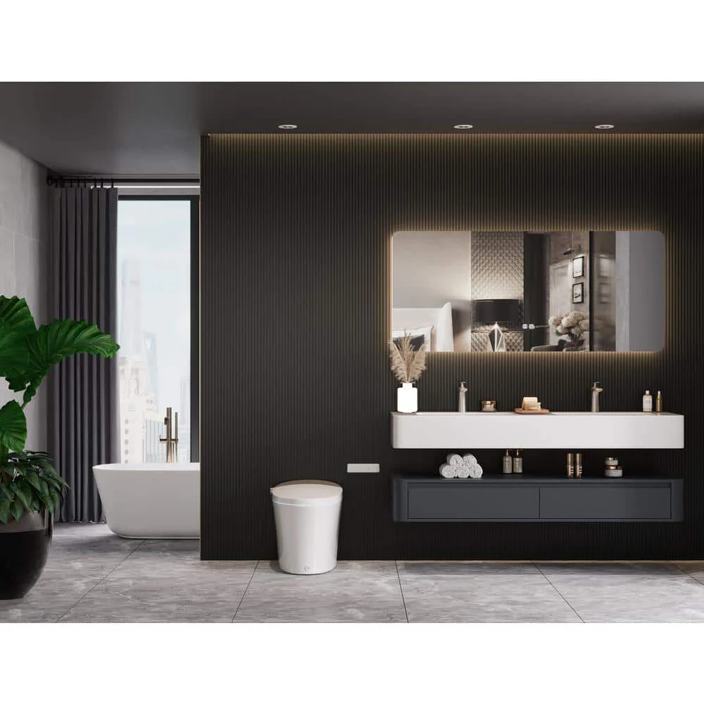 DEERVALLEY 1.28 GPF Elongated Smart Toilet Bidet with Auto Features and UV Sterilization - Image 2