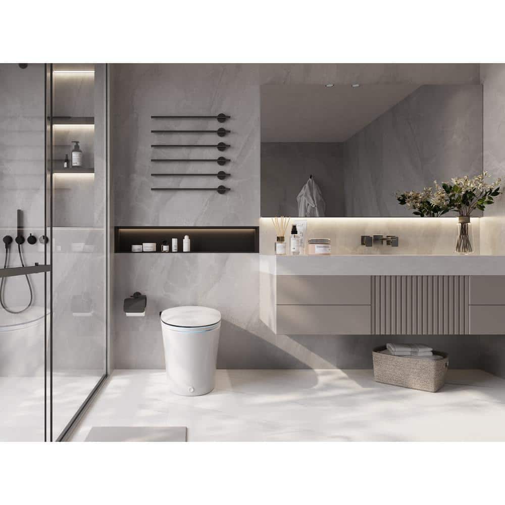 DEERVALLEY 1.28 GPF Smart 1-Piece Toilet with Heated Seat & Auto Flush - Image 3