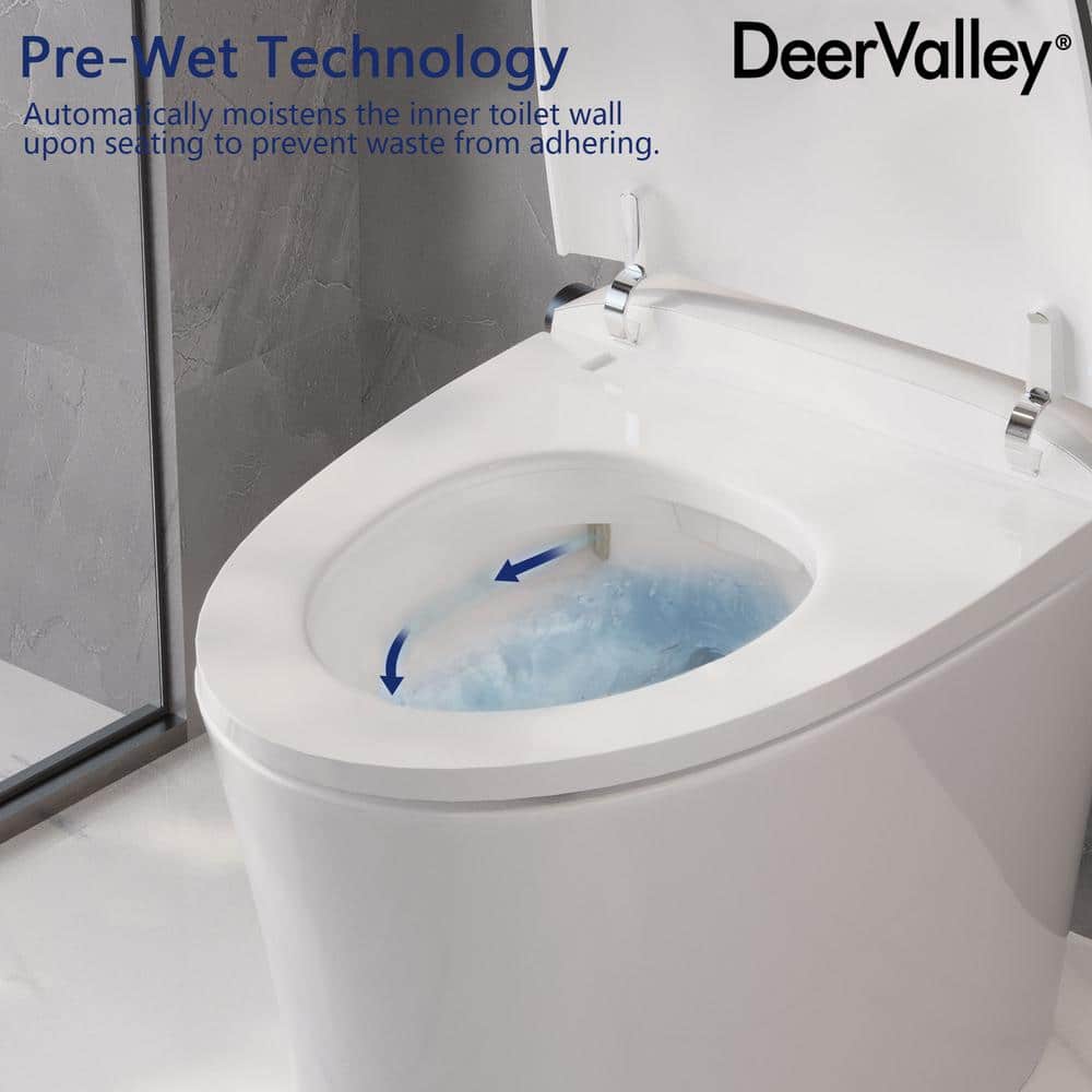 DEERVALLEY 1.28 GPF Smart 1-Piece Toilet with Heated Seat & Auto Flush - Image 8