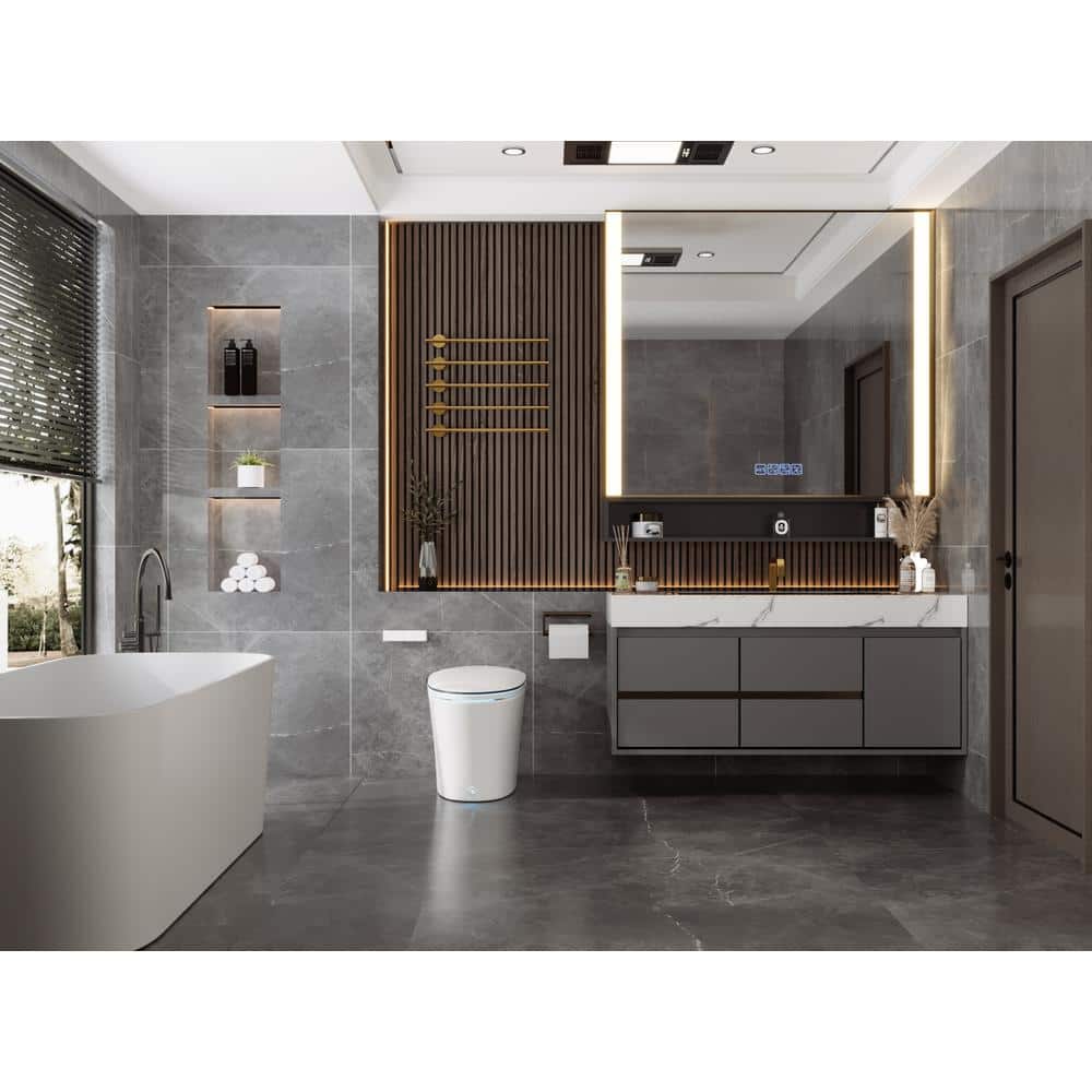 DEERVALLEY 1.28 GPF Smart Toilet Bidet with Heated Seat & UV Sterilization - Image 2