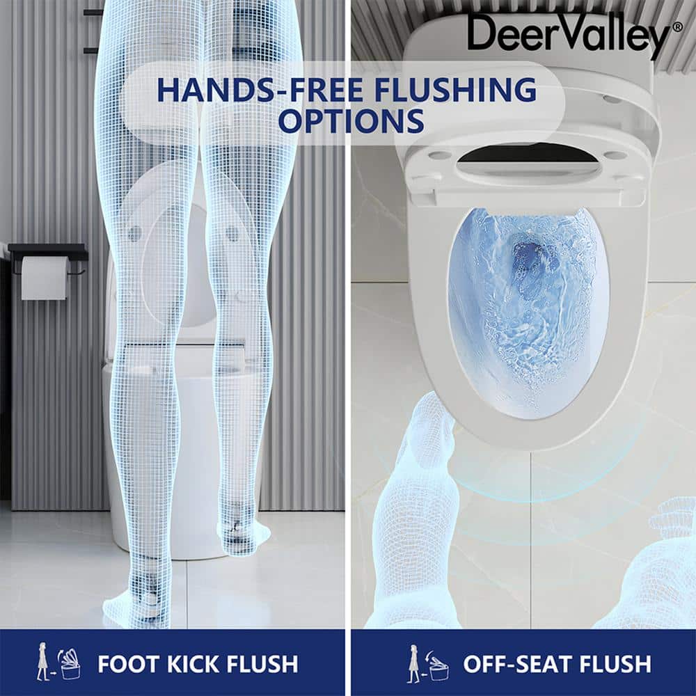 DEERVALLEY 1-Piece 1.28 GPF Toilet with Heated Seat and Auto Flush - Image 5