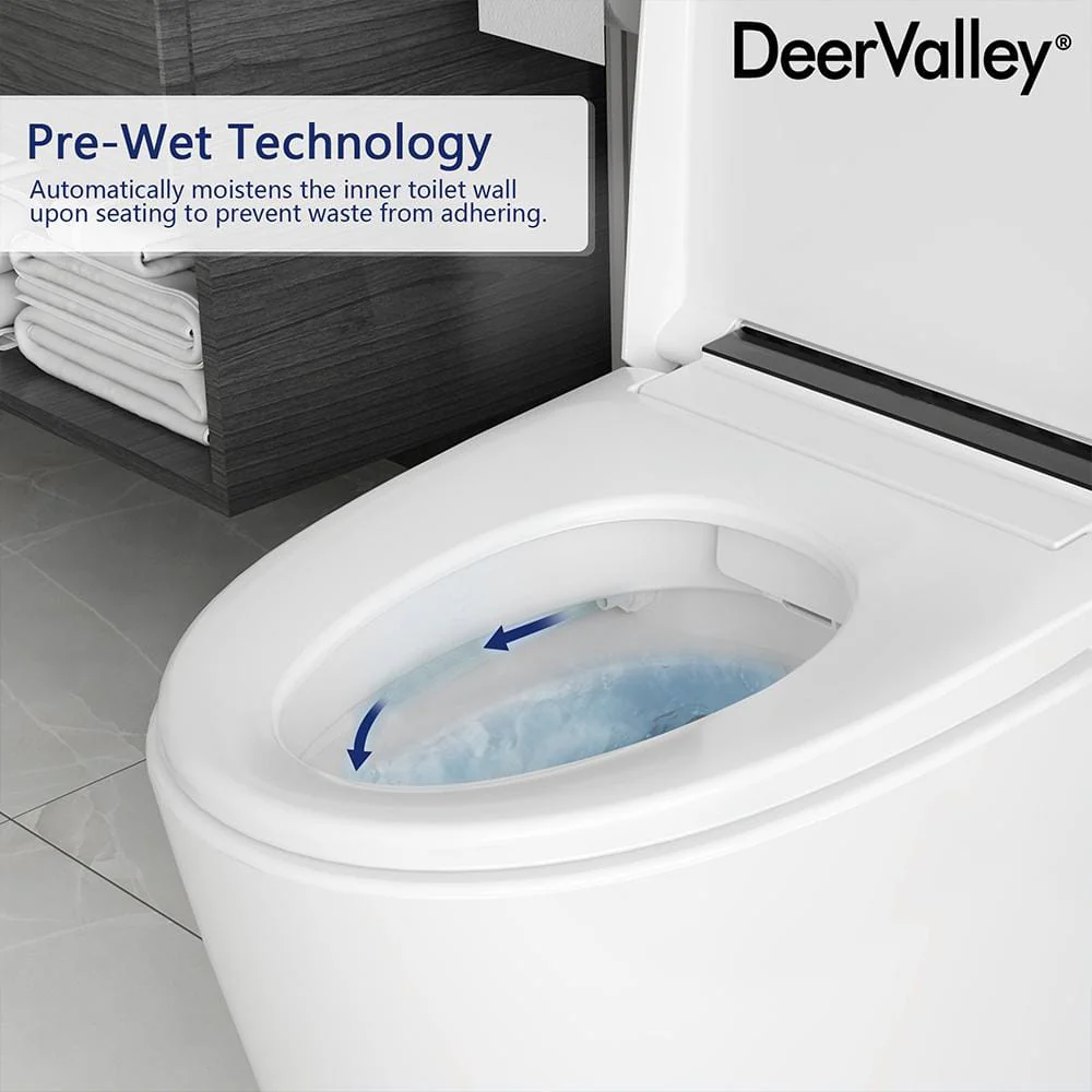 DEERVALLEY 1-Piece 1.28 GPF Toilet with Heated Seat and Auto Flush - Image 7