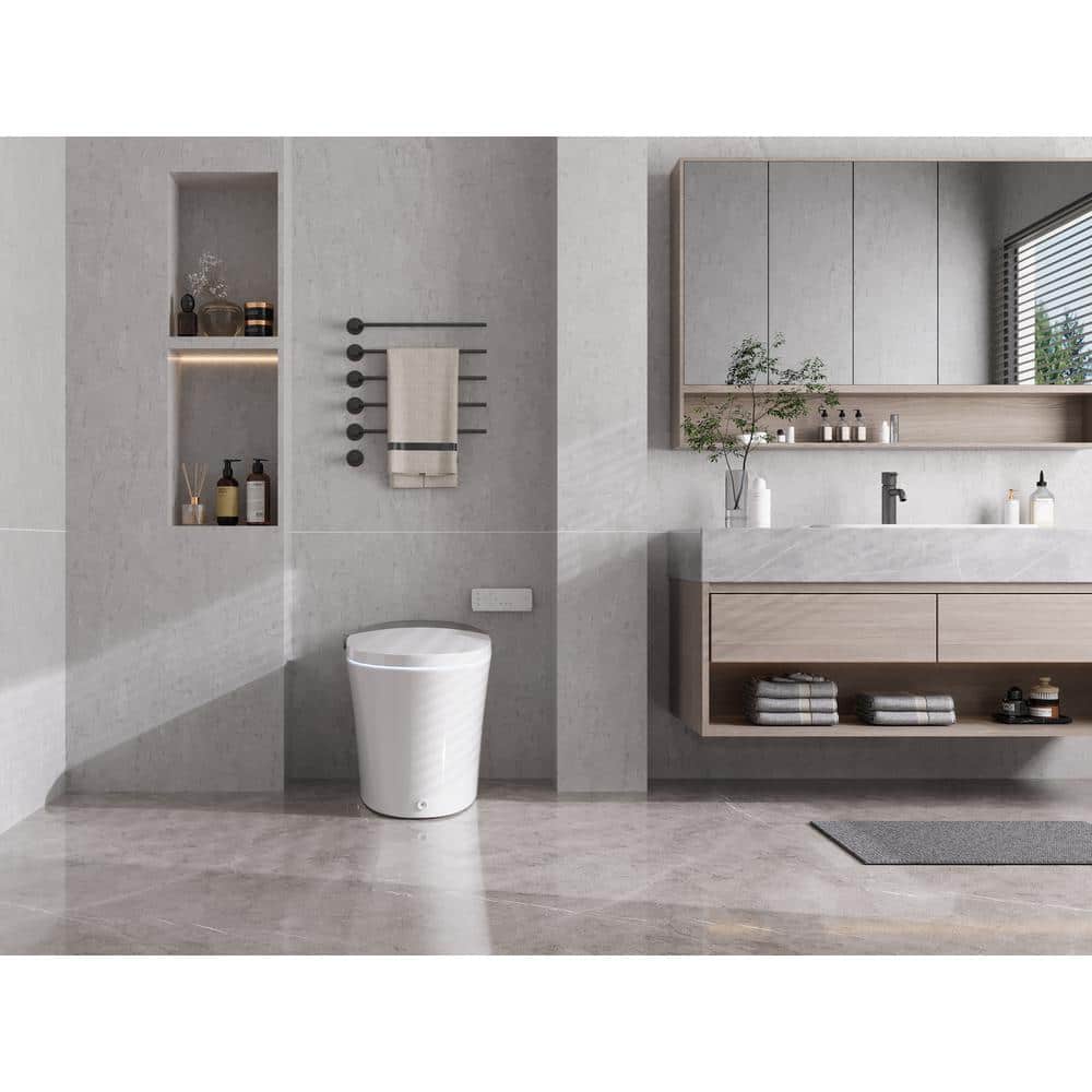 DEERVALLEY Elongated Smart Toilet Bidet with Auto Flush, Warm Water & Air Dryer - Image 2