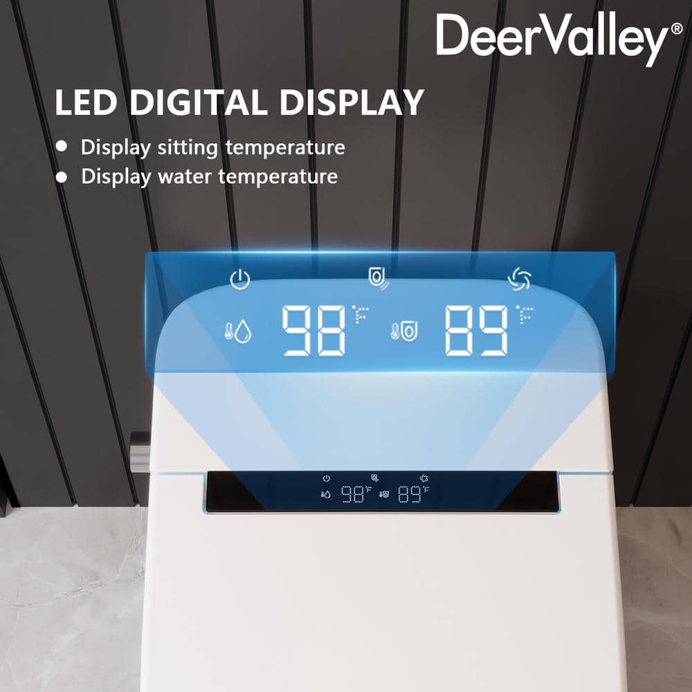 DEERVALLEY Smart Bidet Toilet with Auto Open/Flush, Warm Water, Air Dryer - DV-1S0159-V3 - Image 4