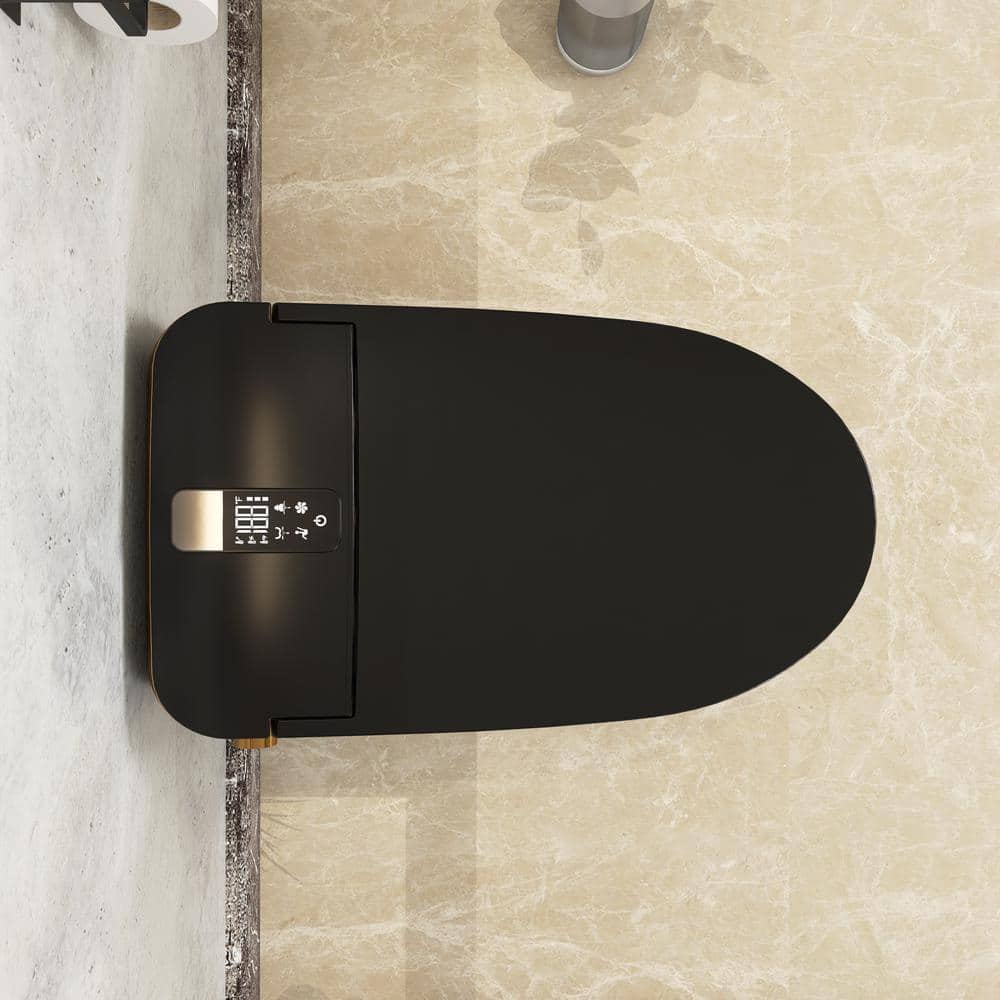 Smart Elongated Bidet Toilet 1.28 GPF Black with Deodorizing, Soft Close - Image 10